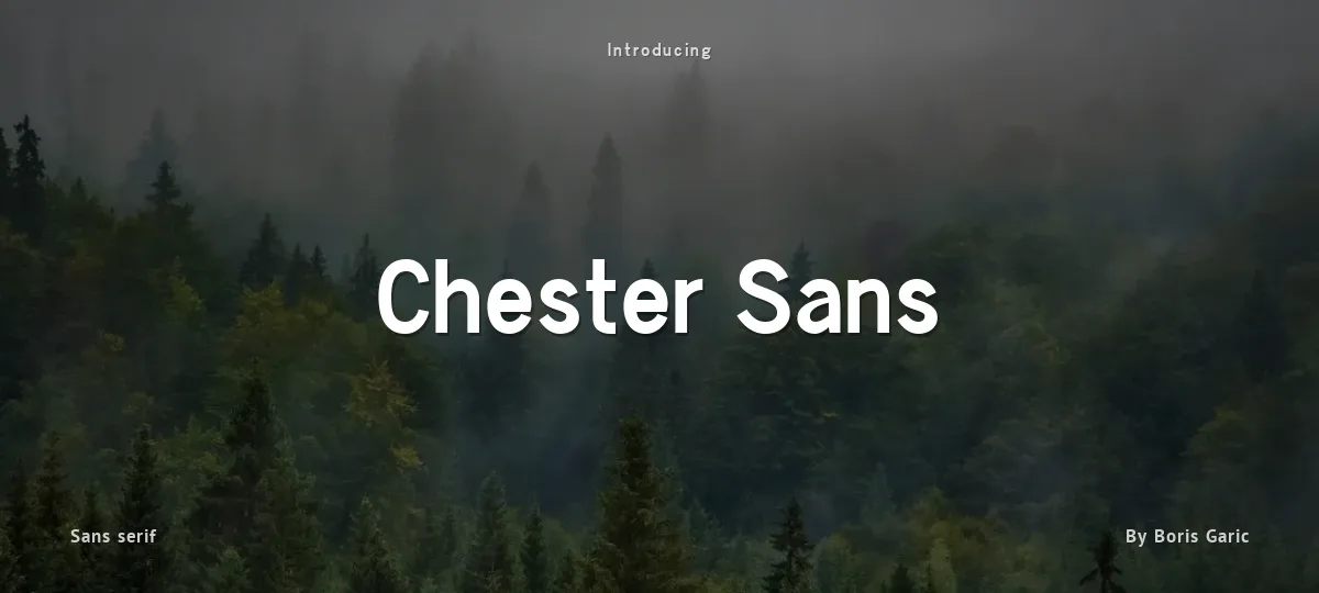 Chester Sans font preview