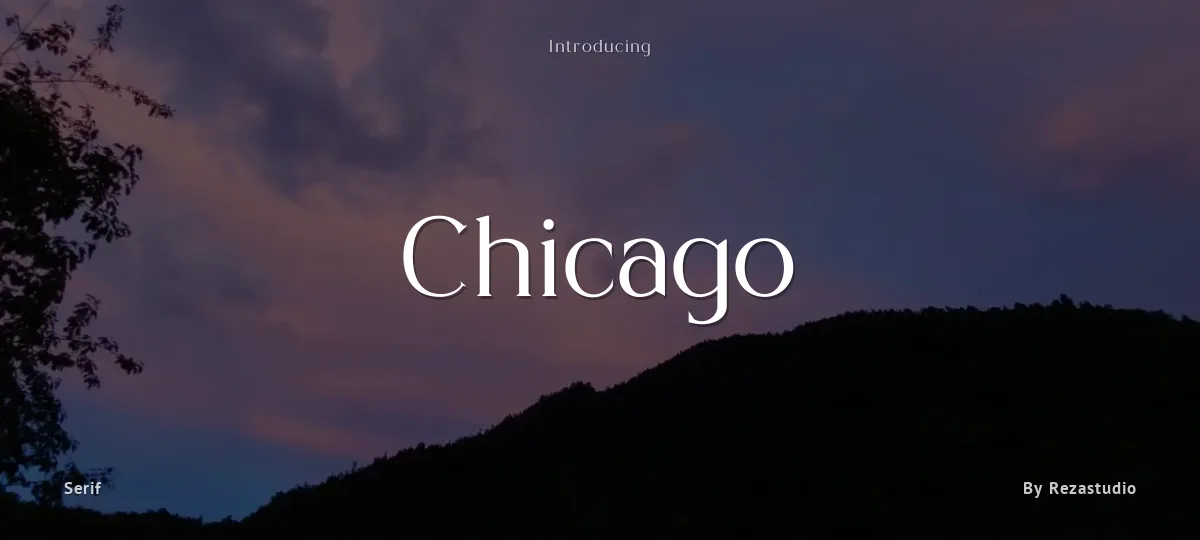 Chicago font preview