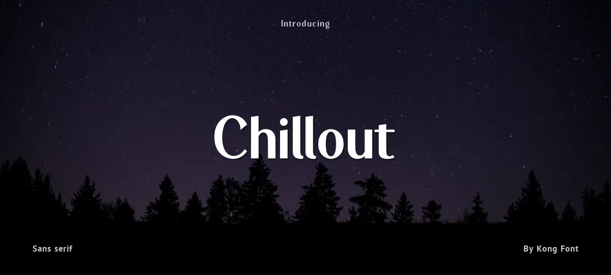Chillout font preview
