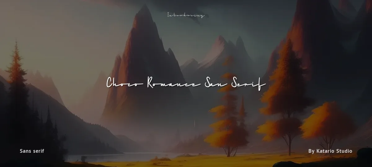 Choco Romance San Serif font preview