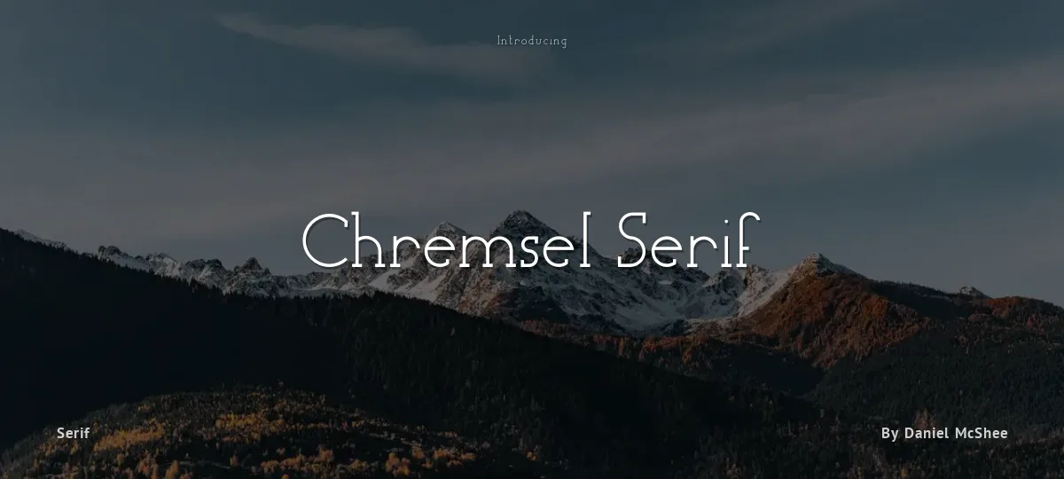 Chremsel Serif font preview