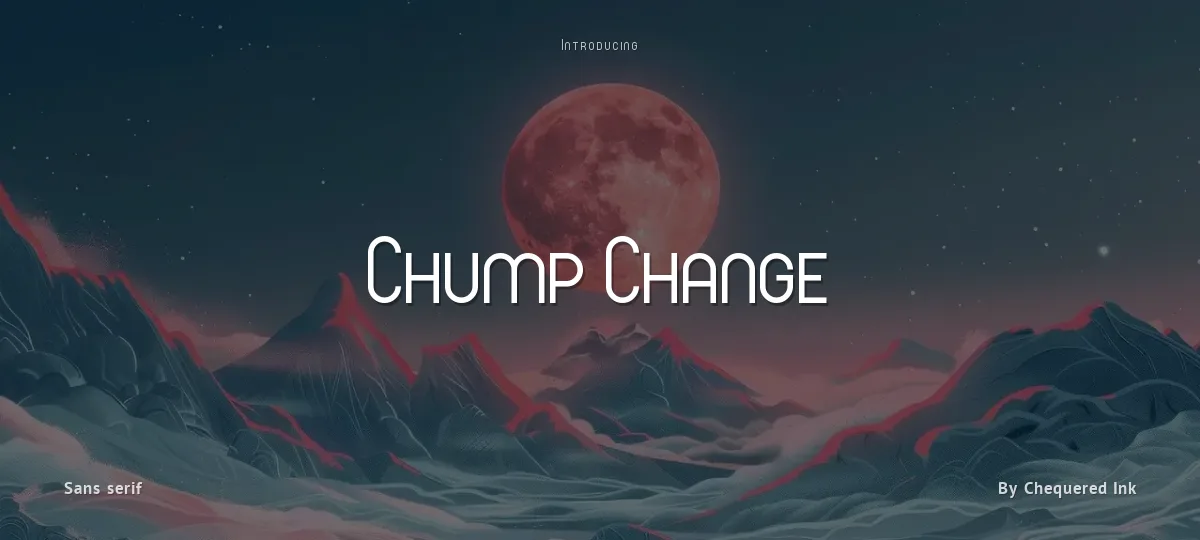 Chump Change font preview