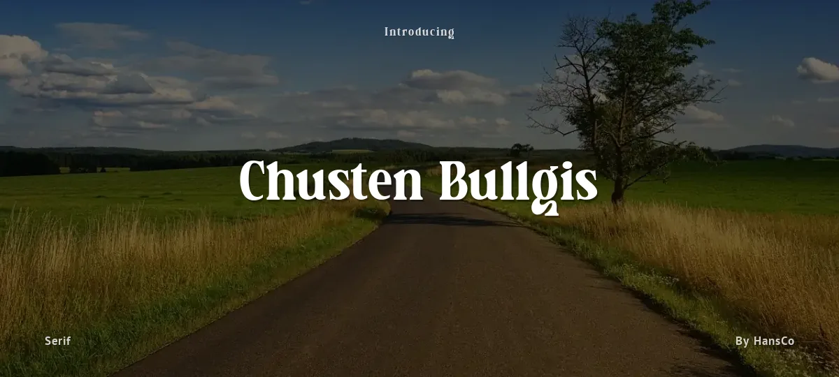 Chusten Bullgis font preview