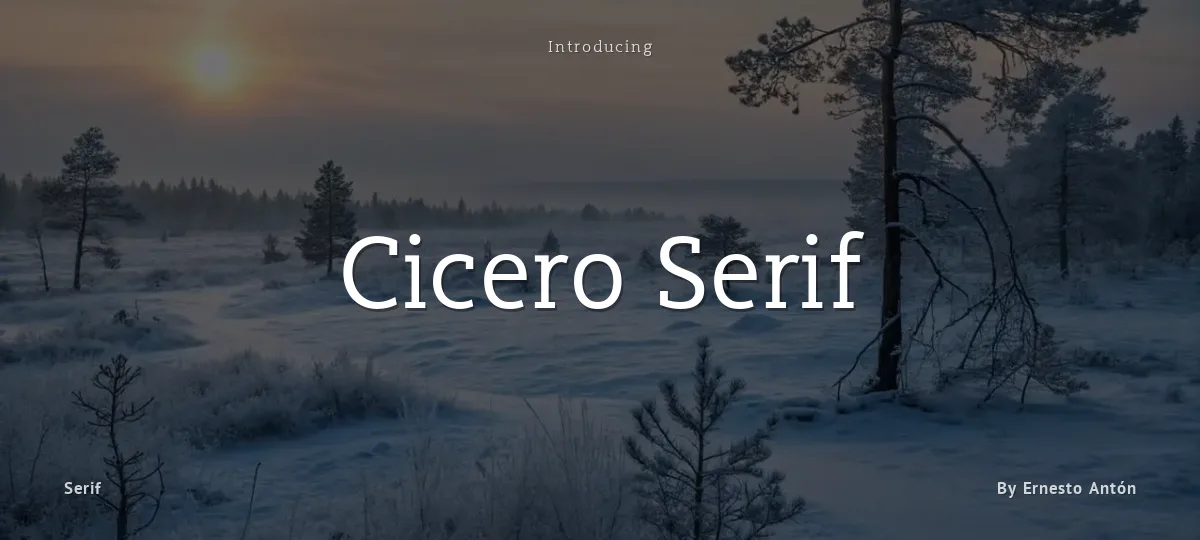 Cicero Serif font preview