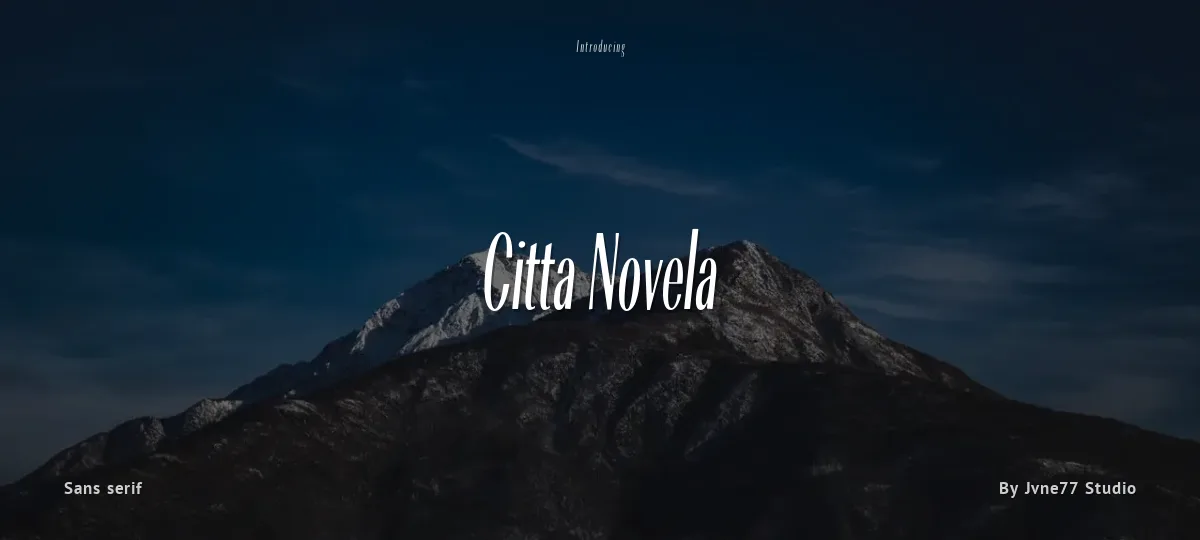 Citta Novela font preview