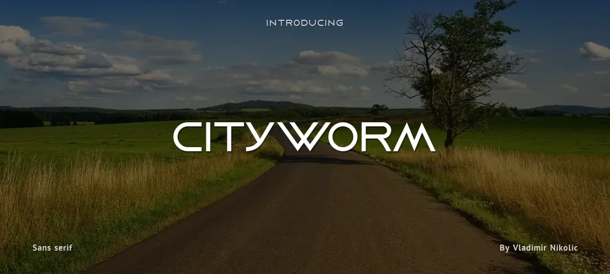 Cityworm font preview