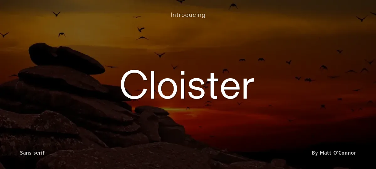 Cloister font preview