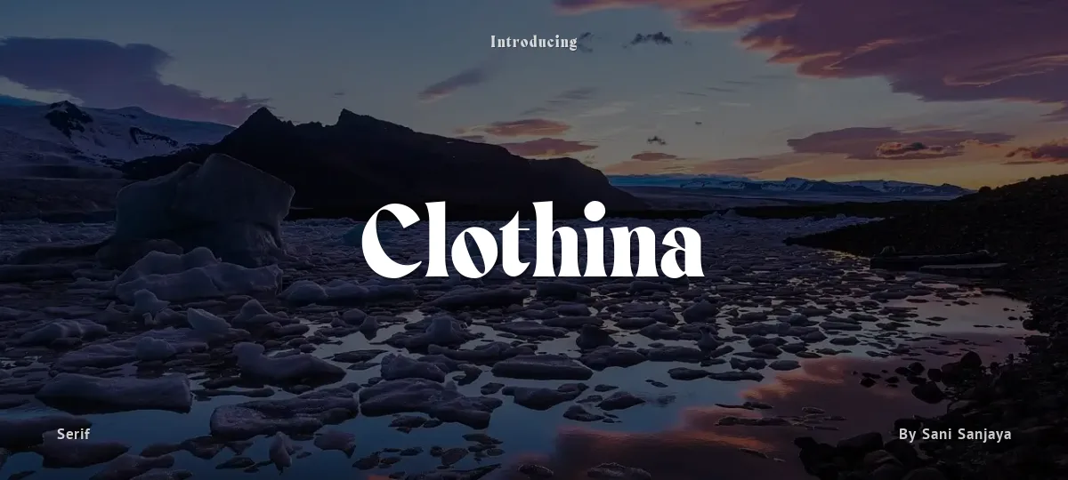 Clothina font preview