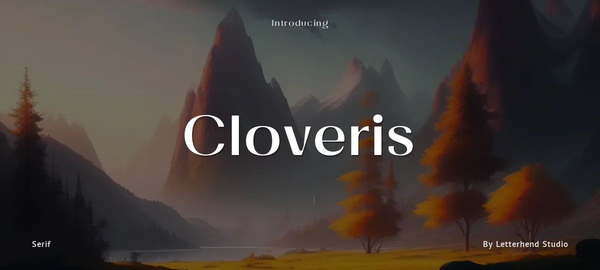 Cloveris font preview