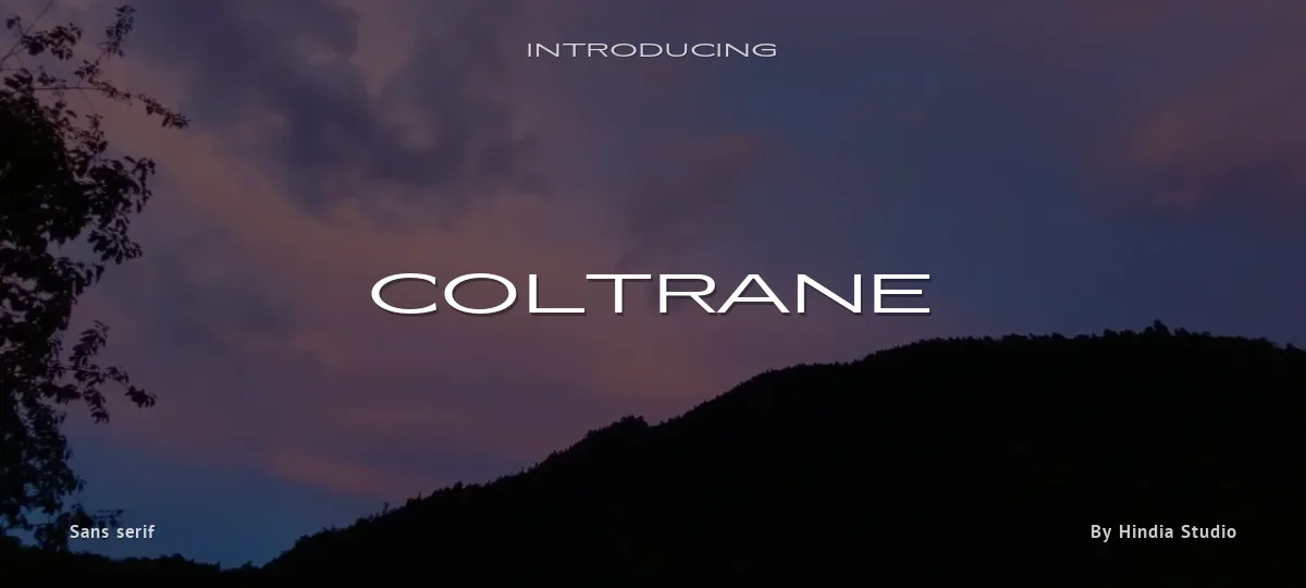 Coltrane font preview
