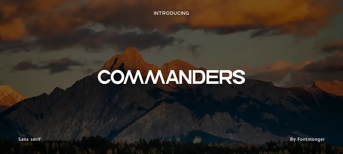 Commanders font preview