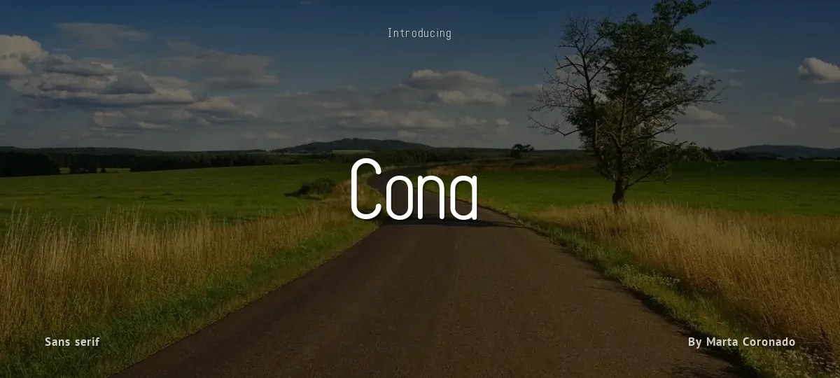 Cona font preview