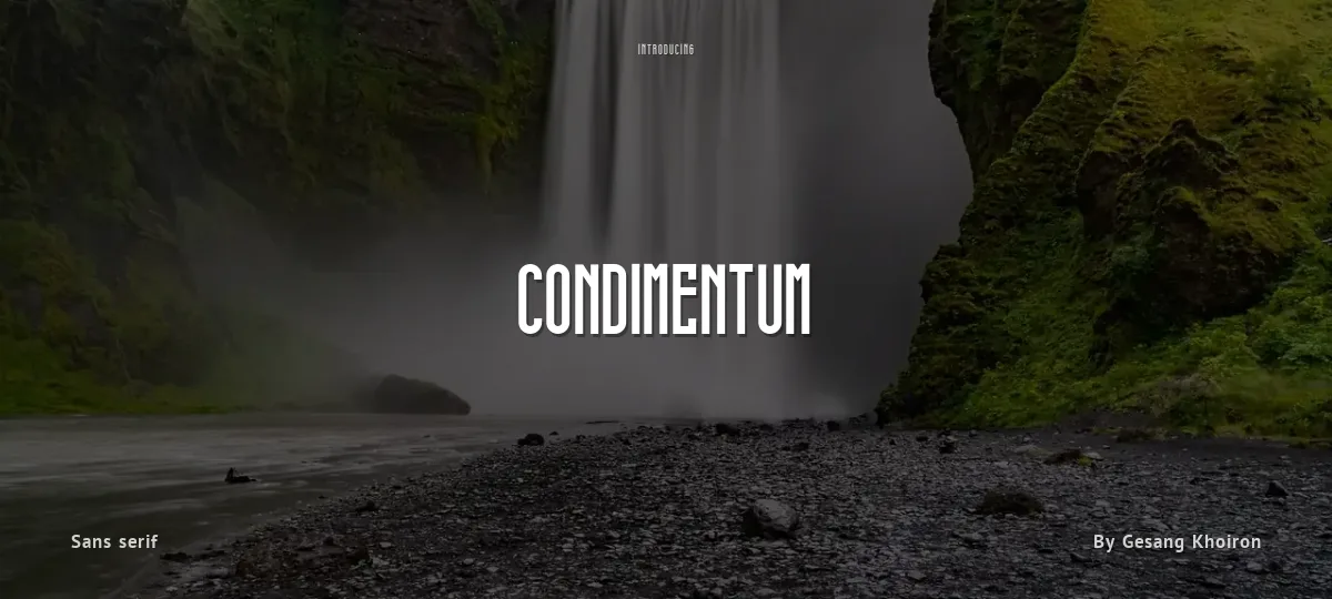 Condimentum font preview