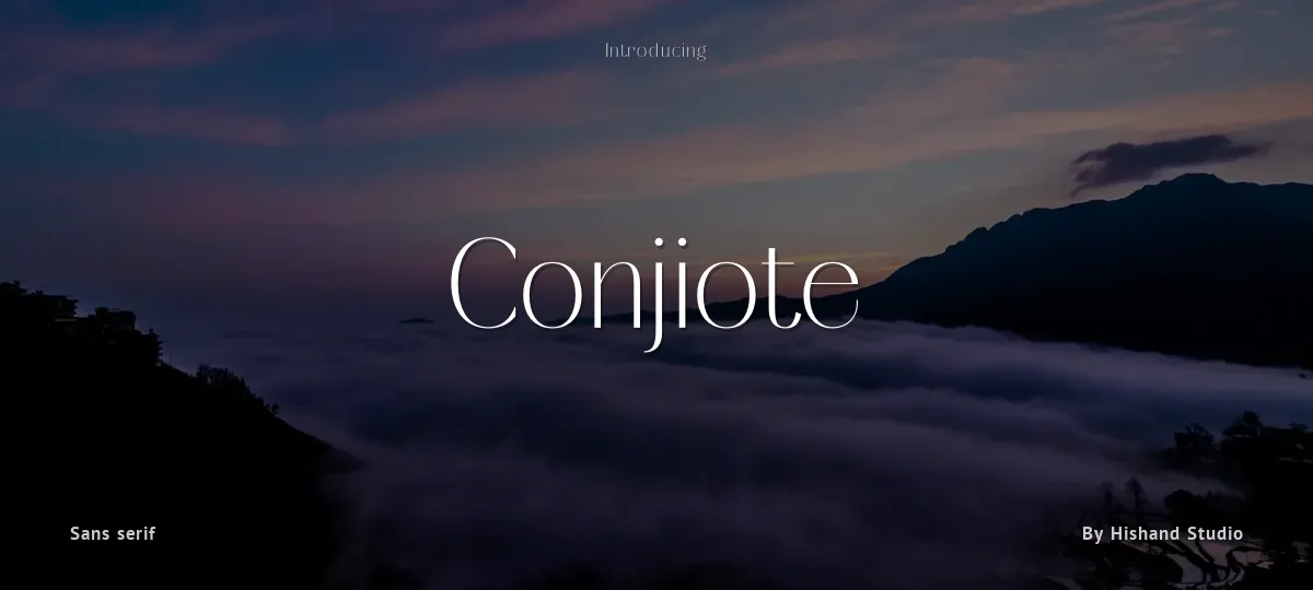 Conjiote font preview