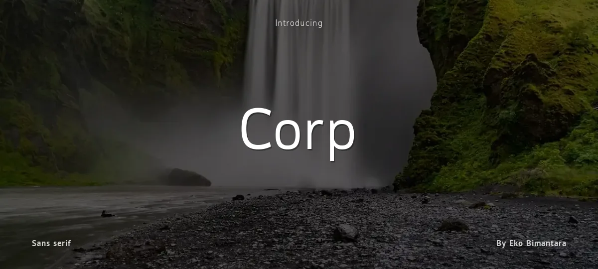 Corp font preview