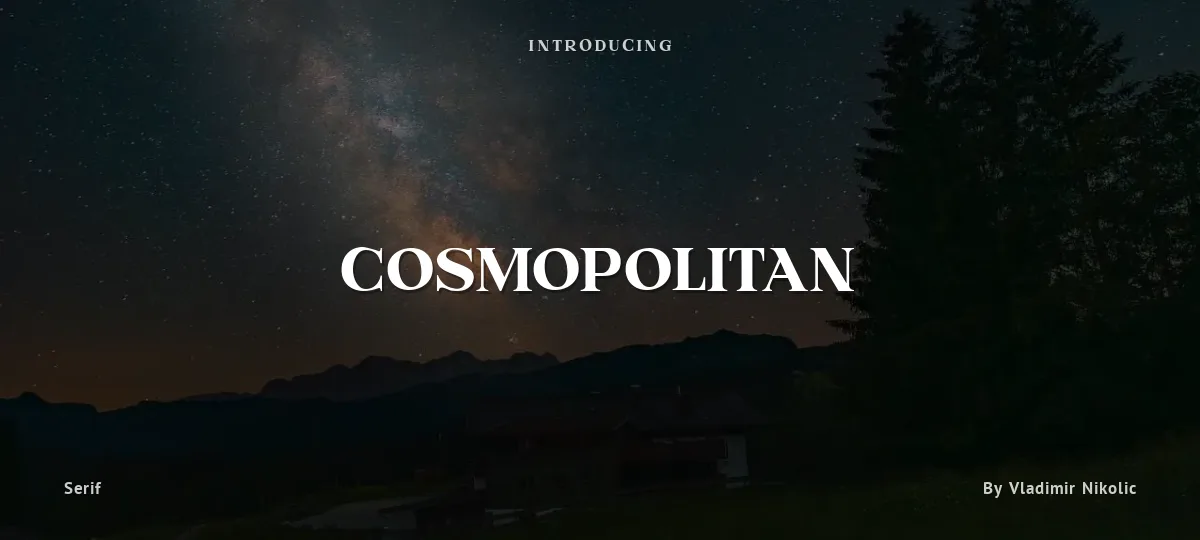 Cosmopolitan font preview