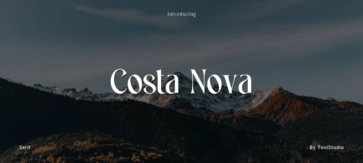Costa Nova font preview