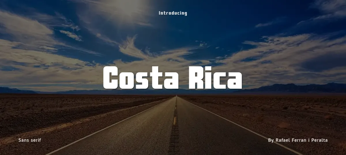 Costa Rica font preview