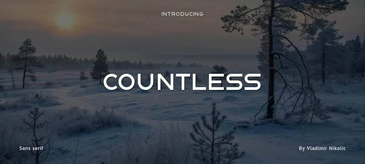 Countless font preview