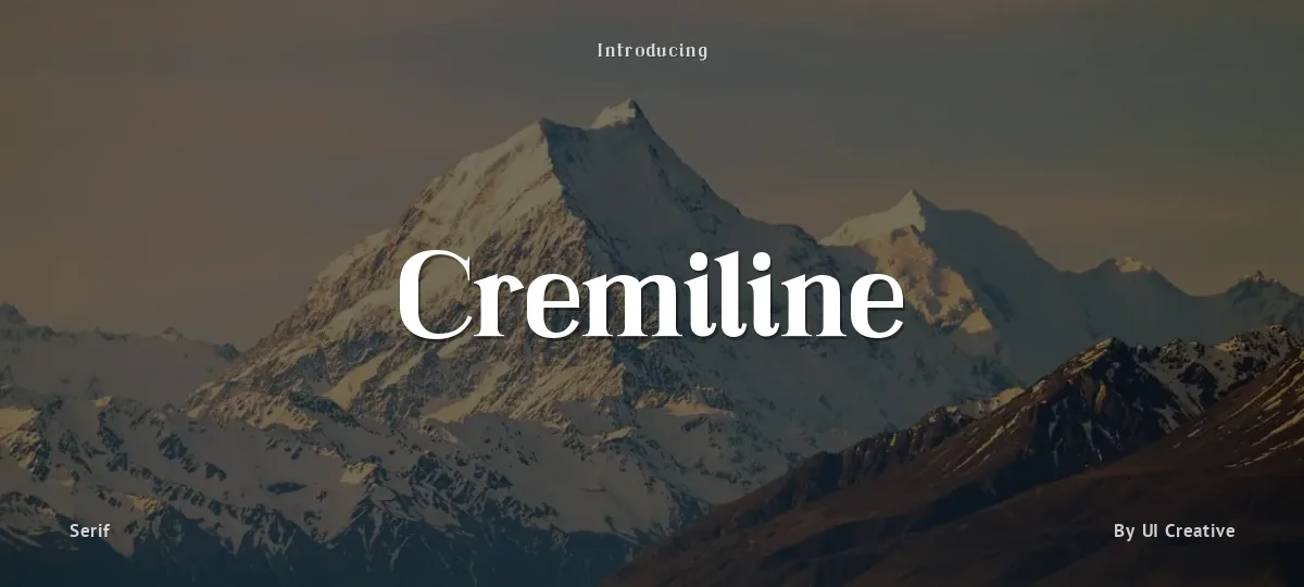 Cremiline font preview