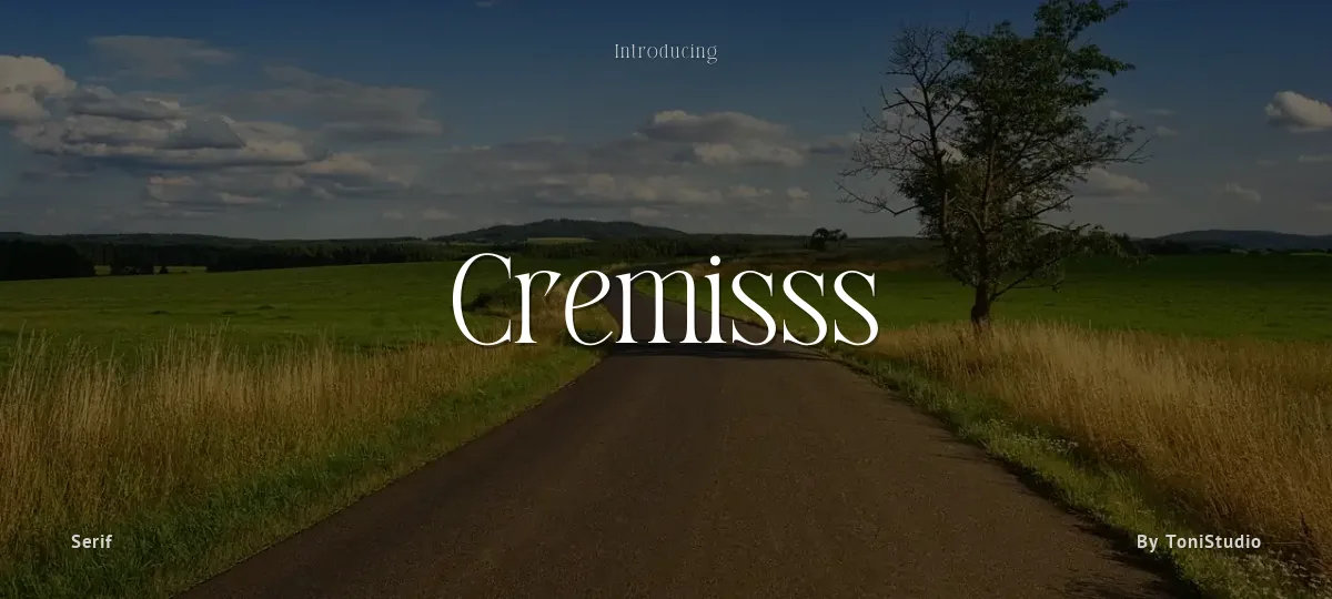 Cremisss font preview