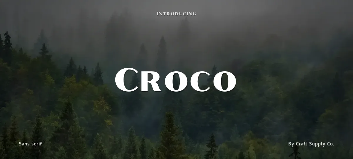 Croco font preview