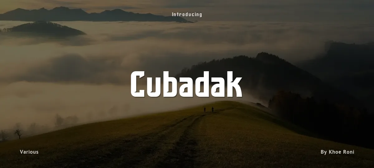 Cubadak font preview