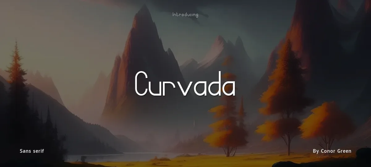Curvada font preview