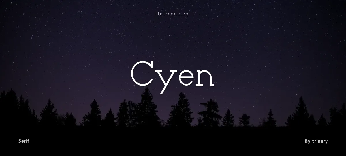 Cyen font preview