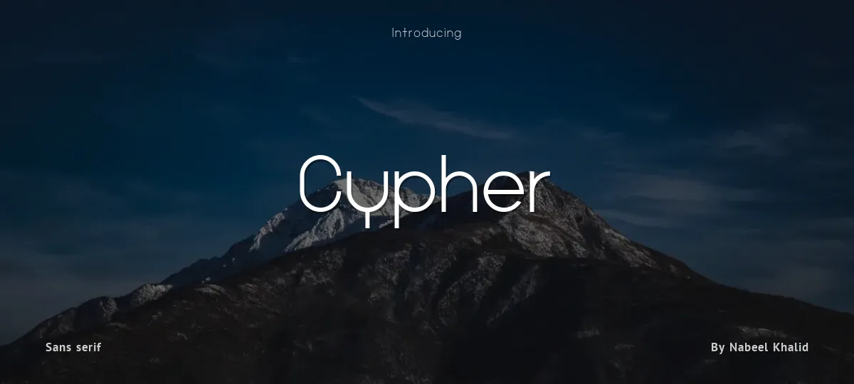 Cypher font preview