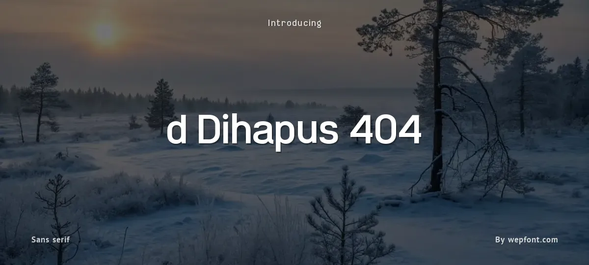 d Dihapus 404 font preview
