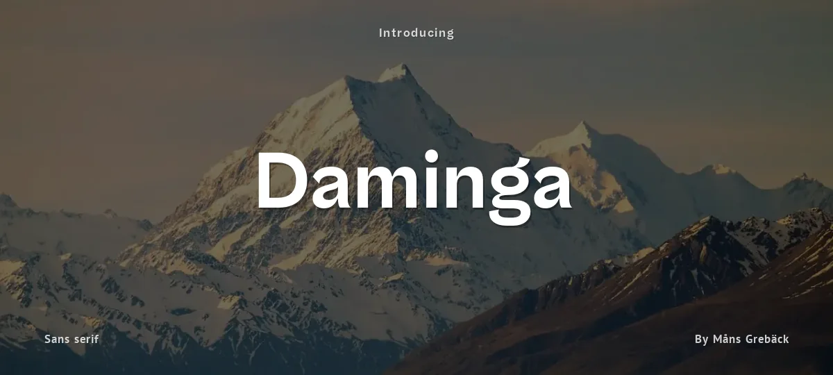 Daminga font preview