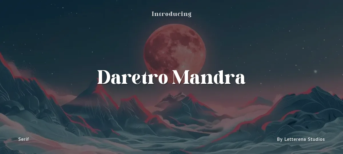 Daretro Mandra font preview