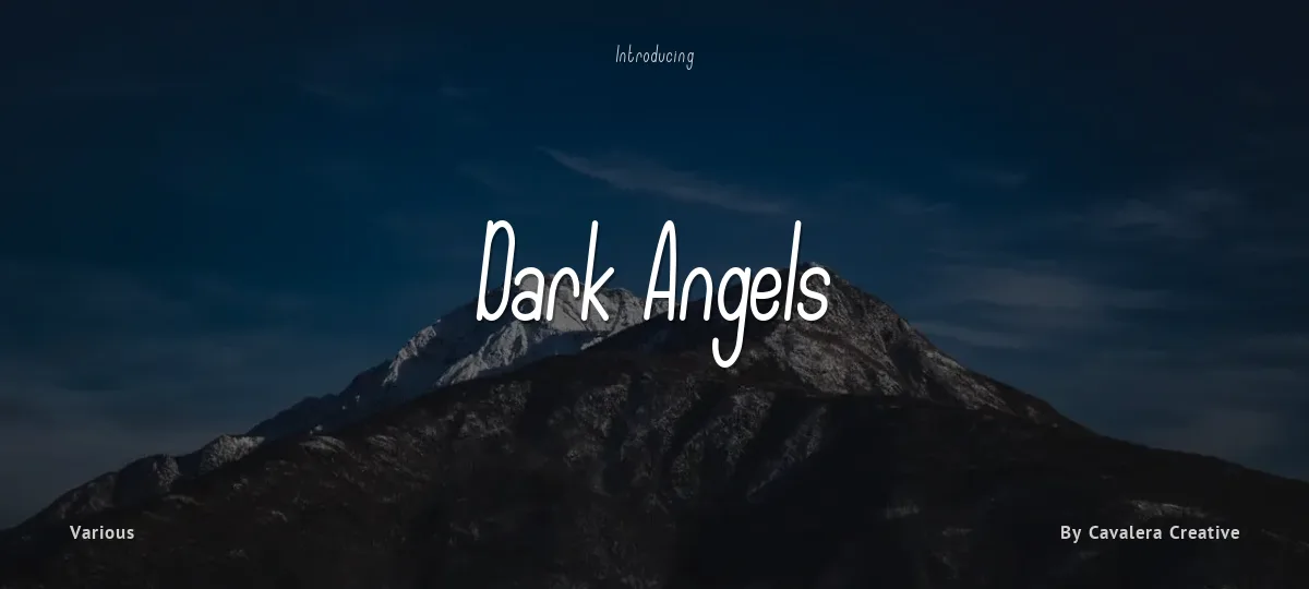 Dark Angels font preview