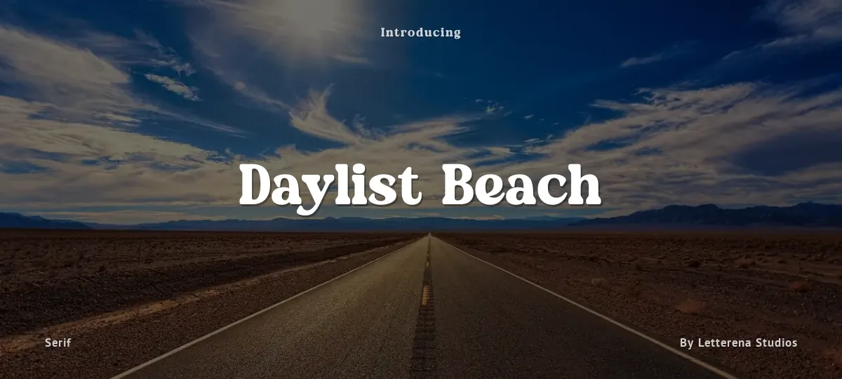 Daylist Beach font preview