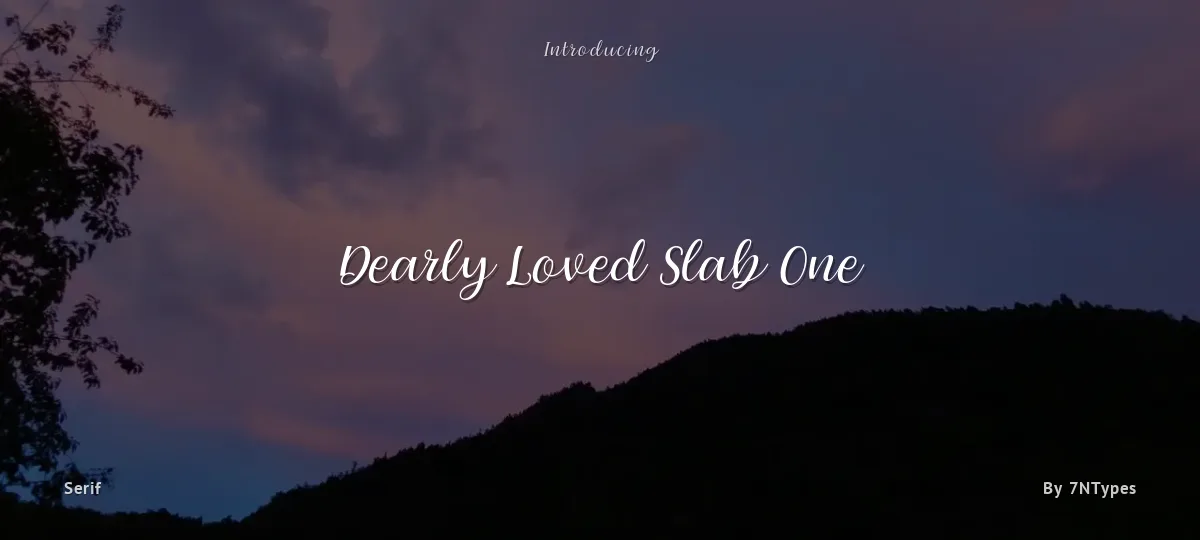 Dearly Loved Slab One font preview