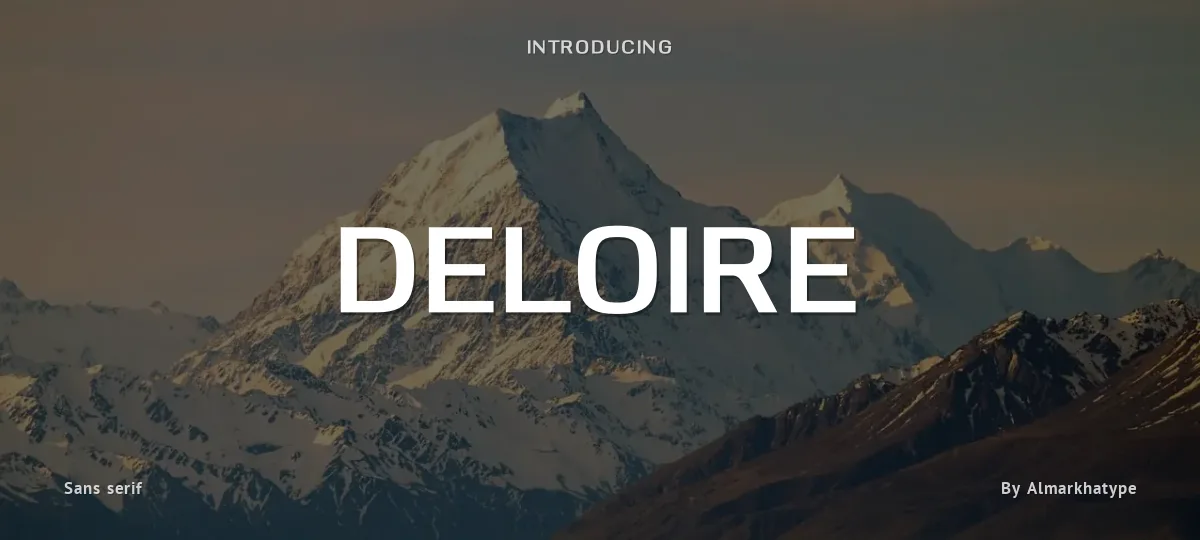 Deloire font preview