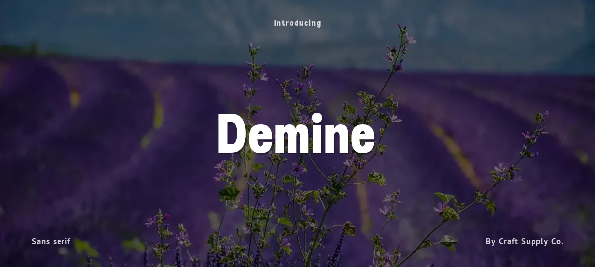 Demine font preview