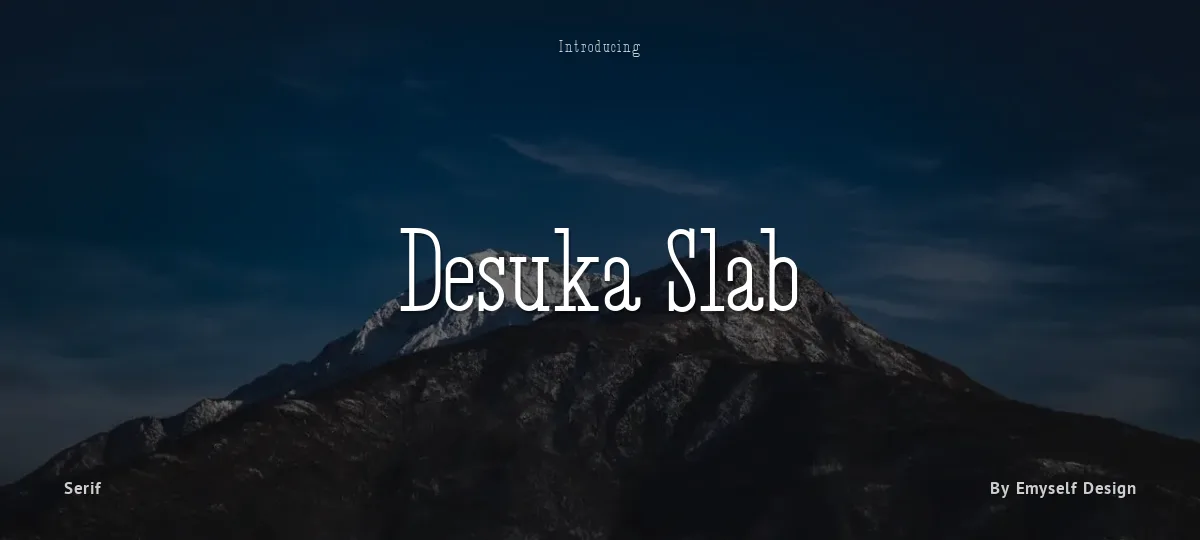 Desuka Slab font preview