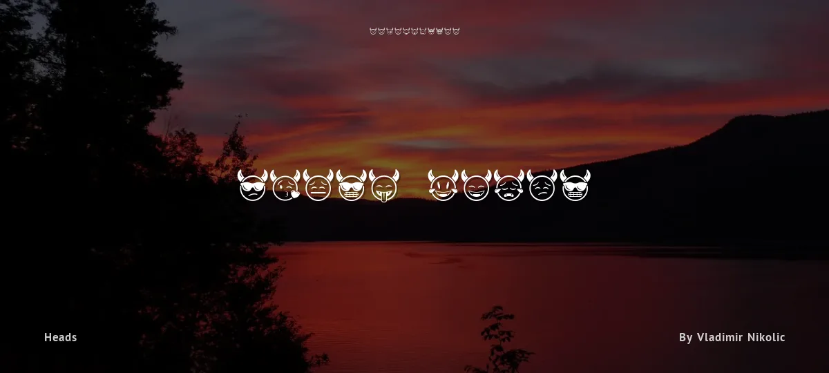 Devil Emoji font preview