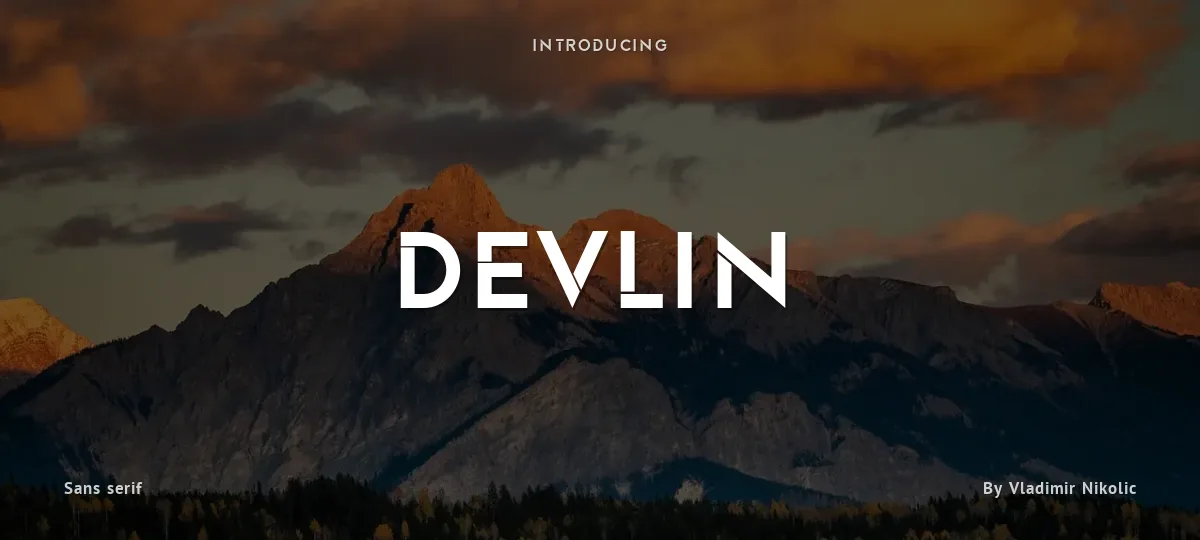Devlin font preview