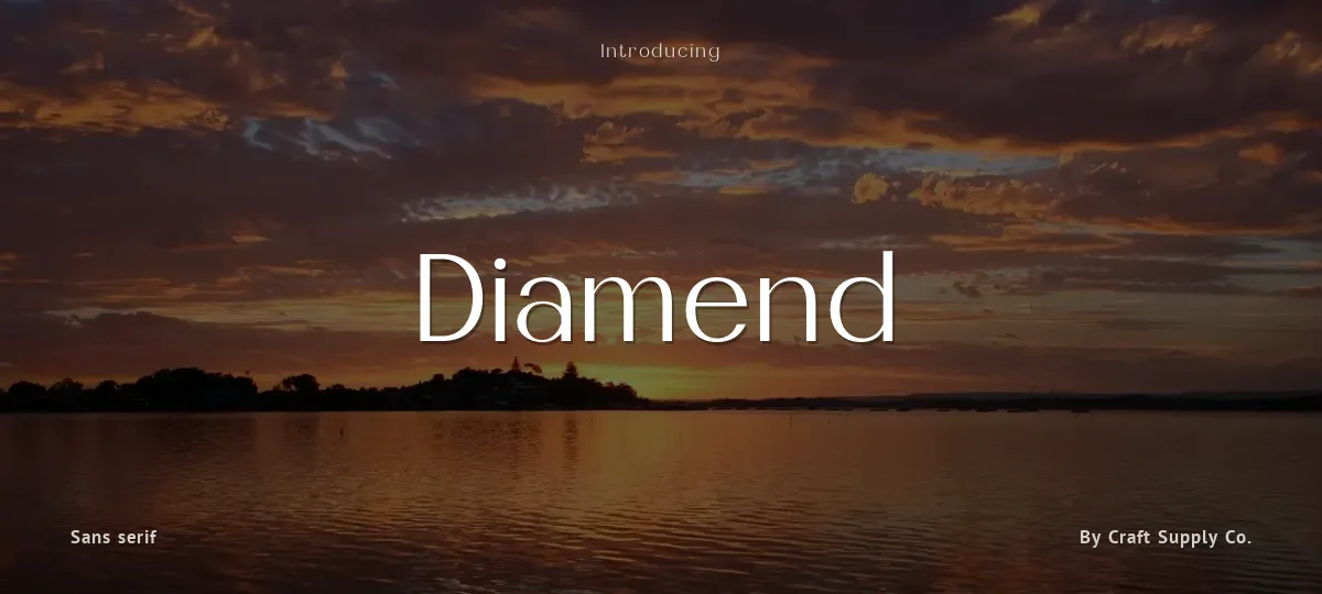 Diamend font preview