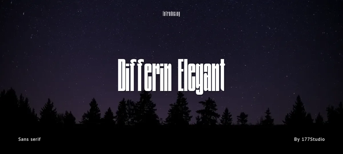 Differin Elegant font preview