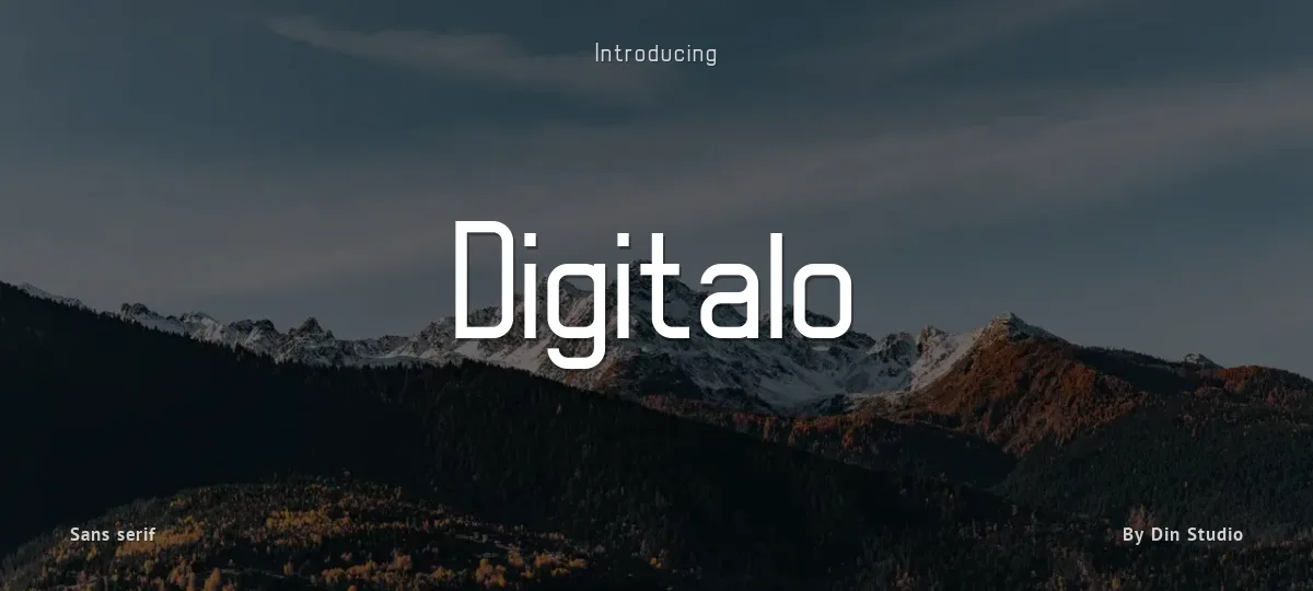 Digitalo font preview