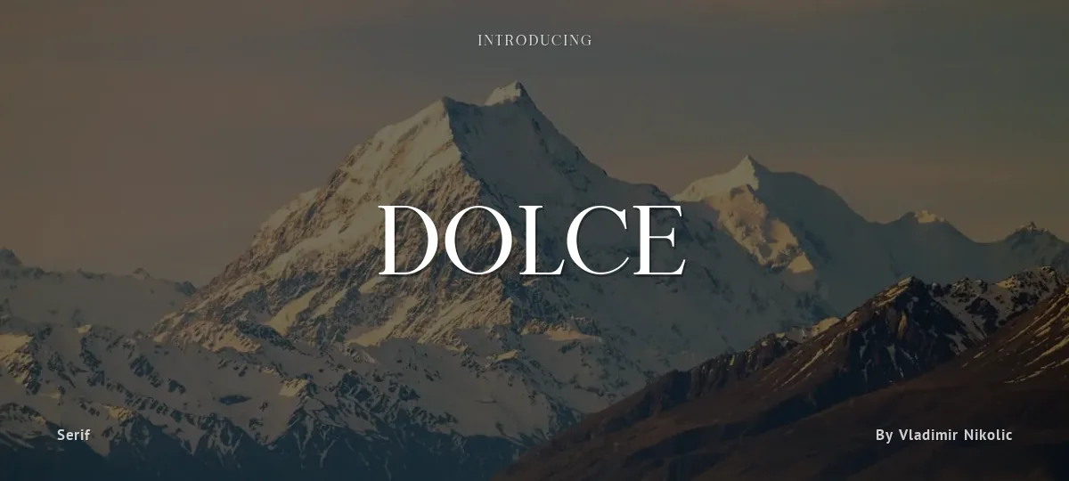 Dolce font preview