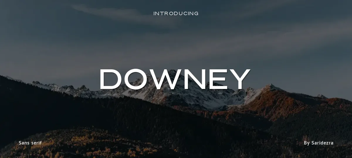Downey font preview