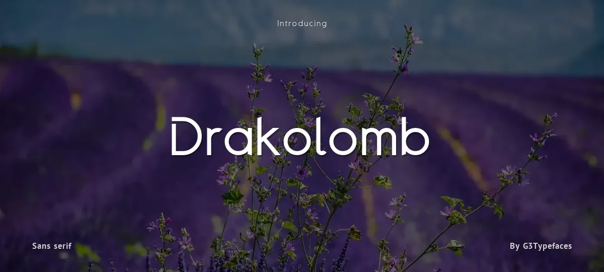Drakolomb font preview