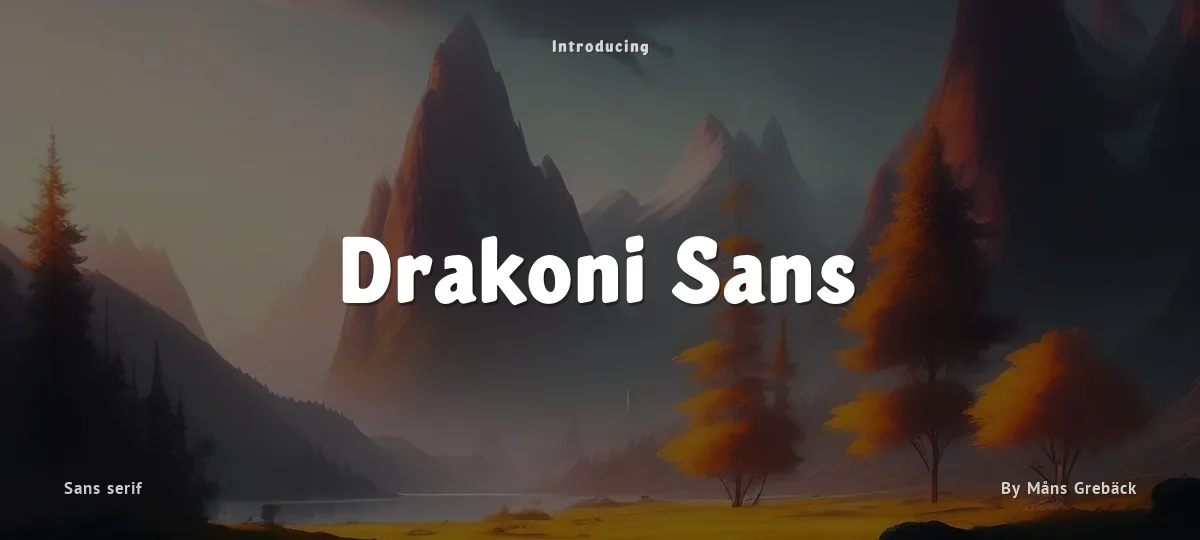 Drakoni Sans font preview