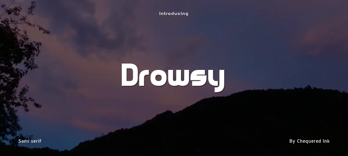 Drowsy font preview