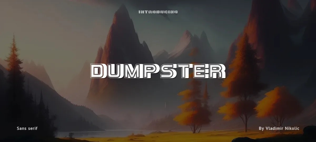 Dumpster font preview